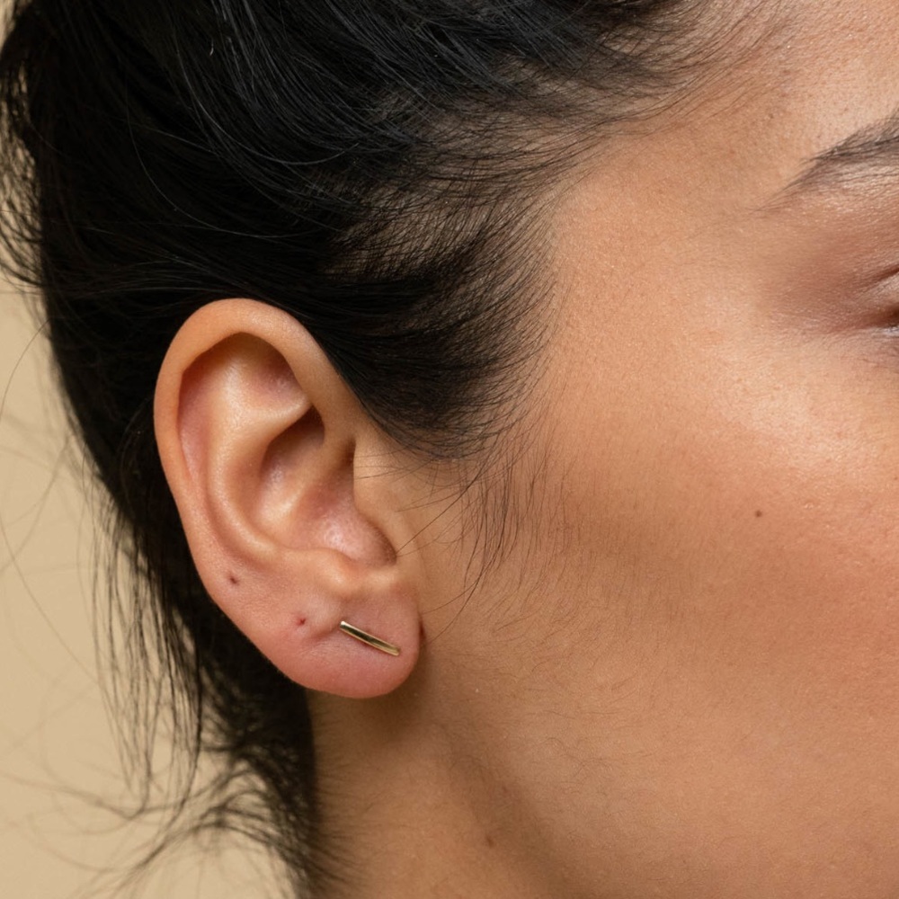 Mejuri Bar Stud Earrings